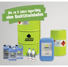 Verschiedene Behälter mit Aspen Kraftstoff