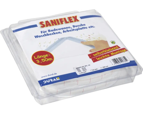 Anschlussband Saniflex weiß selbstklebend 20 mm 3,5 m lang