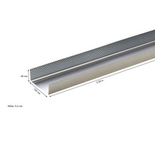 Metallständerprofil mit den Maßen 2 Meter mal 100 Millimeter mal 40 Millimeter