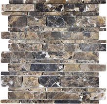 Natursteinmosaik MOS Brick 285 27,5x30 cm braun
