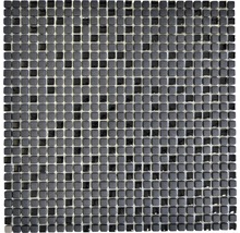 Glasmosaik CUBA 01B schwarz 30,5x30,5 cm