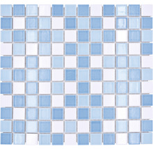 Keramikmosaik BM 300 30,2x33 cm mix weiß/blau