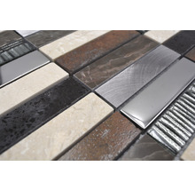 Mosaikfliese aus verschiedenen Materialien