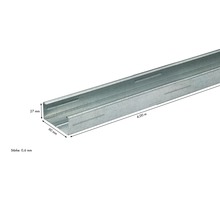 Deckenprofil aus Metall, 4 Meter lang