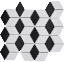 Keramikmosaik POV 09 weiß/schwarz 26,6x30,5 cm