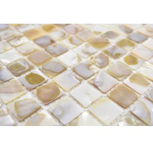 Quadratische Mosaikfliesen aus Perlmutt