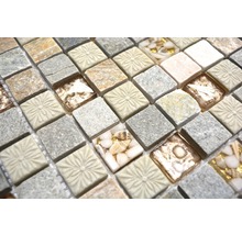 Mosaikfliese mit Stein- und Glasoptik