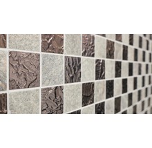 Wandfliese mit Mosaikmuster aus Steinzeug und Glas