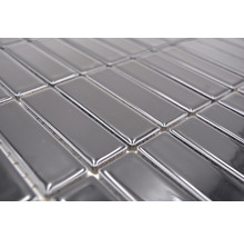 Rechteckige Mosaikfliesen aus Metall