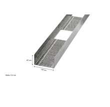 Metall C-Profil mit den Maßen 40 mm x 100 mm
