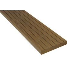 Terrassendiele Holz Thermoesche Vollprofil genutet/glatt 21x135x2500 mm dunkelbraun