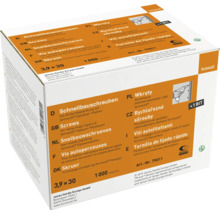 Fermacell Schnellbauschrauben 3,9 x 30 Millimeter, Packung mit 1000 Stück