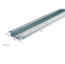 Metall Hutprofil mit den Maßen 2,60 Meter Länge, 98 Millimeter Breite und 15 Millimeter Höhe