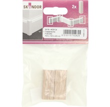 Skandor Sockelleisten Eckelement aus Holz, zwei Stück in Verpackung