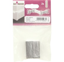 Skandor Sockelleisten Eckelement Steineiche, Packung mit zwei Stück