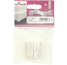 Skandor Sockelleisten Eckstück Eiche Creme, 16,5 x 16,5 x 40 Millimeter, 2 Stück