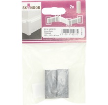 Skandor Nimus Dark Sockelleistenverbinder, Packung mit zwei Stück