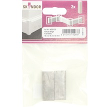Skandor Nimus Sockelleisten-Ecken, beige, 16,5x16,5x40 mm, 2 Stück
