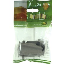 Verpackung mit zwei Fußleisten Eckelementen