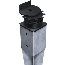 Verstellbare Pfostenstütze aus Metall für den Außenbereich