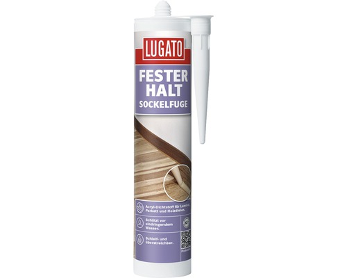 Lugato Acryl Dichtstoff Sockelfuge für Laminat, Parkett und Holzdielen