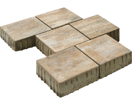 Mehrere Betonpflastersteine für den Garten- und Landschaftsbau