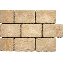 Pflastersteine aus Stein, rechteckig angeordnet