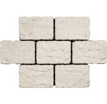 Verbundpflastersteine aus Stein, sieben Stück