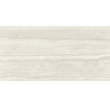 Wand- und Bodenfliese Memento Travertino bianco lappato 59x118 cm