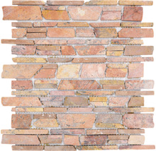 Natursteinmosaik MOS Brick 220 rot 30,5x30,5 cm