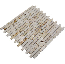 Mosaikfliese aus Naturstein, beige-braun, zur Wandgestaltung