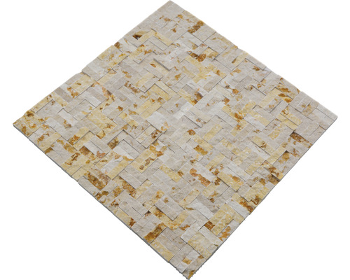 Natursteinmosaik MOS X3D 63 beige 30x30 cm