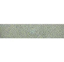 Mosaikfliese mit quadratischen Steinen in Grün- und Grautönen