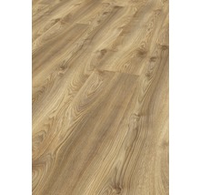 Nahaufnahme von Laminatboden mit Holzoptik