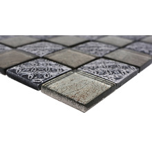 Mosaikfliese mit Glas- und Steinoptik