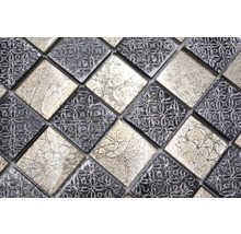 Mosaikfliesen mit floralem Muster und Crackle Effekt