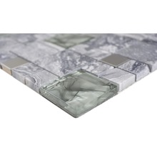 Mosaikfliese aus Glas und Stein