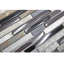 Mosaikfliese aus Glas und Stein