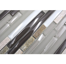 Mosaikfliese aus Glas und Stein