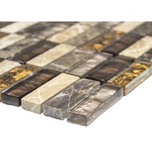 Mosaikfliese aus Glas und Stein