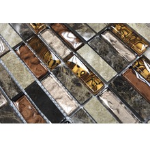 Mosaikfliese aus Glas und Stein