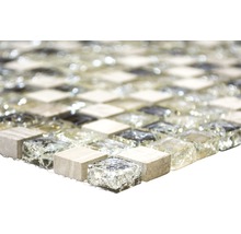 Mosaikfliese aus Glas und Stein