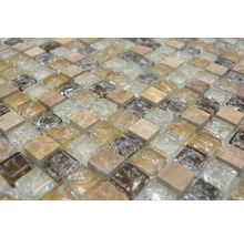 Mosaikfliesen aus Glas und Naturstein