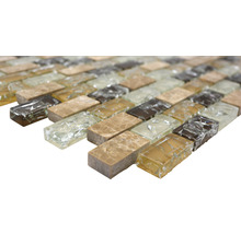 Mosaikfliese mit Glas- und Marmoroptik