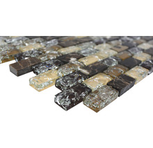 Mosaikfliese aus Glas und Stein