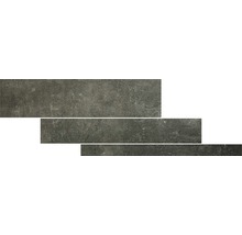 Feinsteinzeug Wand- und Bodenfliese HOMEtek black Mixformat matt 5/10/15 x 60 cm