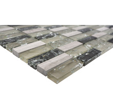 Mosaikfliesen aus Glas und Stein im rechteckigen Format