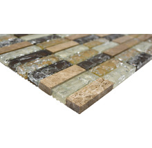 Mosaikfliese aus Glas und Stein