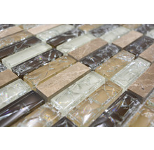 Mosaikfliese aus Glas und Stein