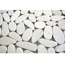 Weiße Kieselsteinfliese auf Netz